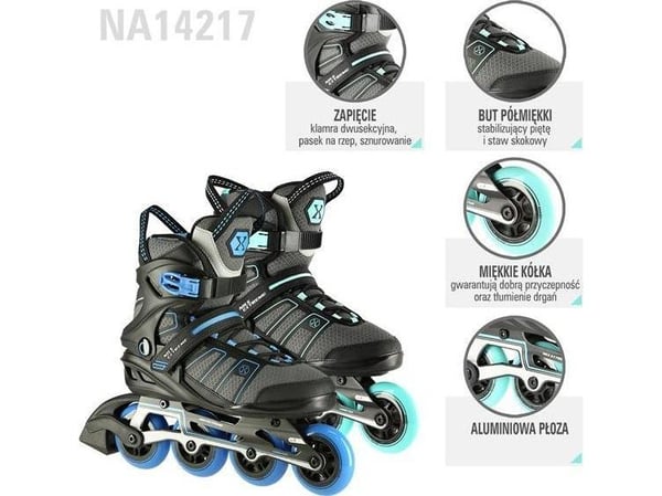 Nils Extreme rullesko/roller NA14217 fritid svart str. 39