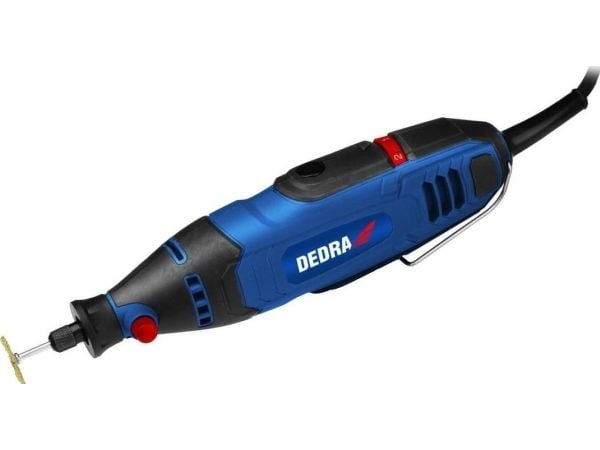 Dedra minislipemaskin 135 W – sett med tilbehør 215 deler, koffert