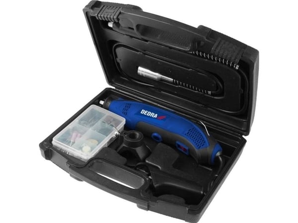 Slipe­maskin Dedra minislipe­maskin 170 W - sett med tilbehør 44 deler, koffert