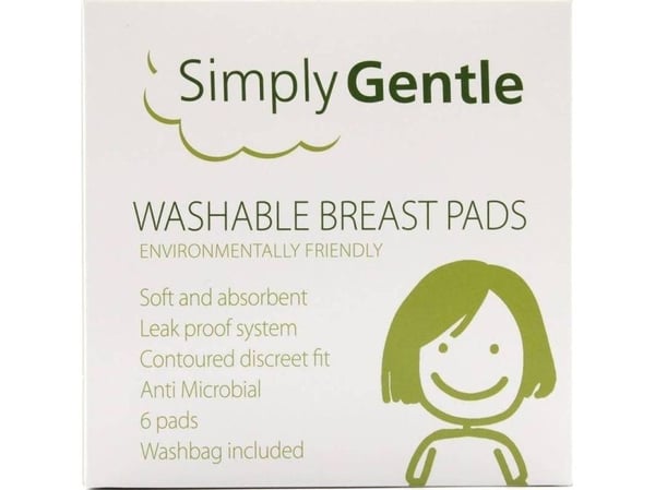 Simply Gentle gjenbrukbare ammeinnlegg med pose 6 stk