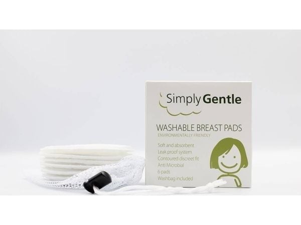 Simply Gentle gjenbrukbare ammeinnlegg med pose 6 stk
