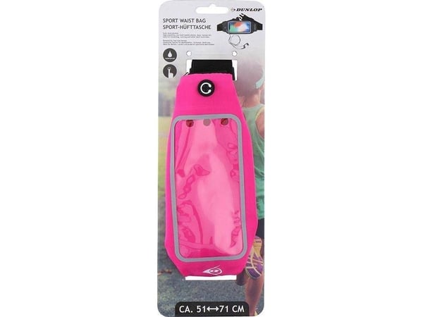 Dunlop sportsrem til smarttelefon 51-71 cm (rosa)
