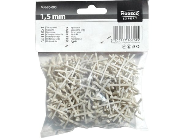 EXPERT kryssavstandsstykker til flis 1,5 mm 200 stk CLIP-STRIP
