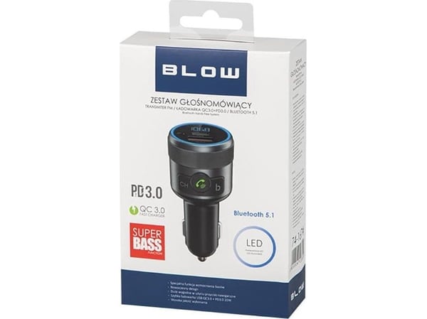 FM-lähetin Blow 74-167# fm-lähetin puhaltaa bluetooth5.1+qc3.0:een