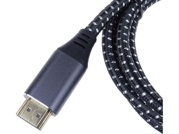 PREMIUMCORD-kabel HDMI 2.1 høyhastighets + Ethernet-kabel 8K@60Hz, gullbelagte kontakter, 1m