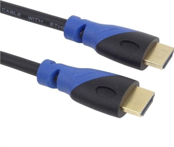 PremiumCord KPHDM2V1, 1 m, HDMI Typ A (standard), HDMI Typ A (standard), 18 Gbit/s, Svart, Blå