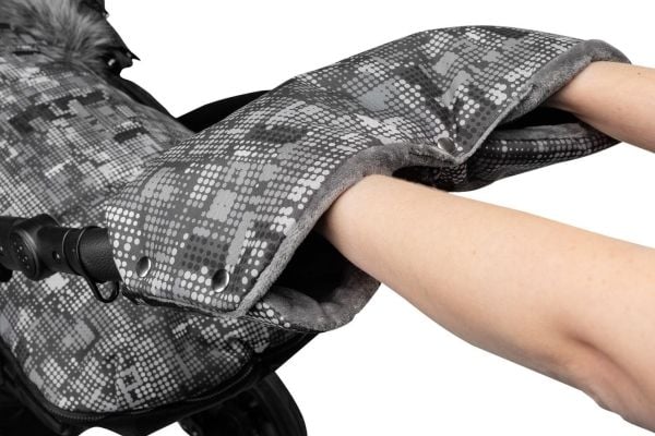 Sensillo Muff for a minky stroller Sensillo Olaf graphite with polka dots