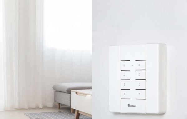 Sonoff RM433R2, Smarthjemmeenhet, RF kabel-fri, Trykknapper, Hvit