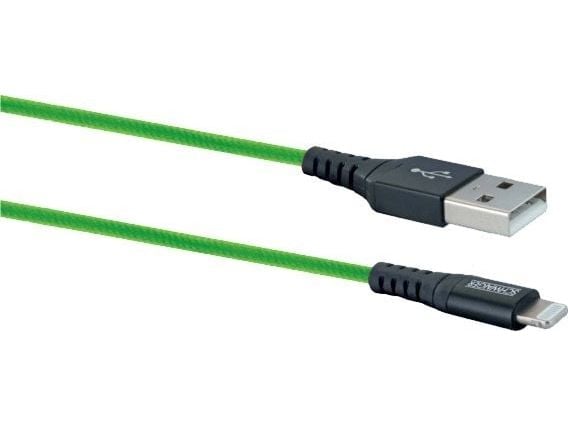 Schwaiger LPRO420 501, Grønn, USB A, Lightning, 1,2 m, Hankjønn, Hankjønn