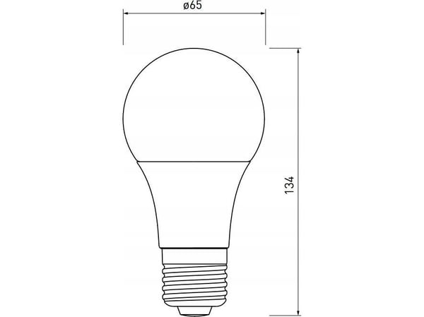 GTV LED-lyskilde A65 4000K E27 18W 1700 lm LD-PN3A65-18W
