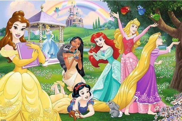 Trefl dubbelsidigt pussel 24 bitar Super Maxi Disney Glada Prinsessor 3-i-1
