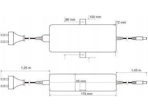 Pulsar impulskraftforsyning 12V 7A desktop Pulsar PSD12070
