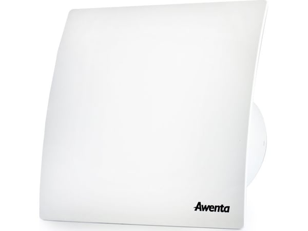 AWENTA baderomsventilator Awenta WEB100T Escudo Ø100 mm 94 m3/h 14W 230V med tidsbryter hvit