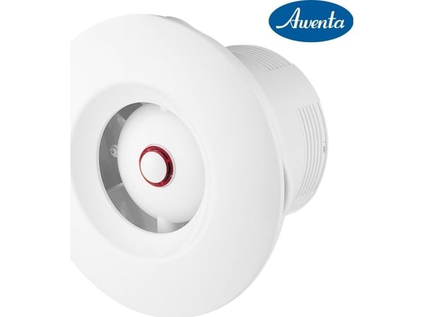 AWENTA veggvifte WXO125H Orbit fi125mm 160m3/h 16W 230V med fuktsensor og tidsbryter hvit