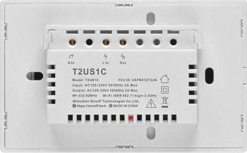 Sonoff T2US1C - 1-gang Wi-Fi Smart Wall Switch US - White