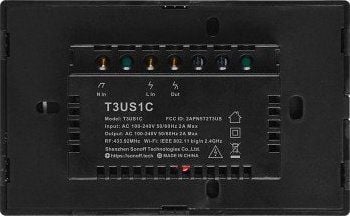 Sonoff T3US1C - 1-gang Wi-Fi Smart Wall Switch US - Black