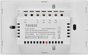 Sonoff T2US3C - 3-gangs Wi-Fi smart veggbryter US - hvit