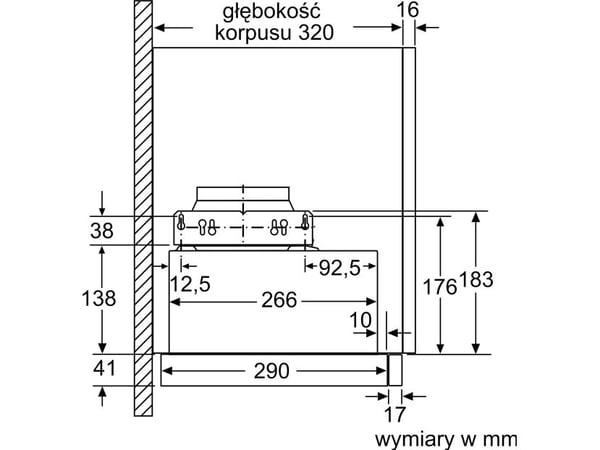 Siemens iQ300 LI64MA531 - Panser - teleskopisk - Nisje - bredde: 52.6 cm - dybde: 29 cm - ekstraksjon og resirkulasjon (-) - med intern motor - søl...