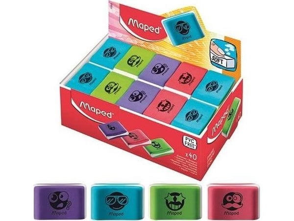 Maped 112921, Gummi, Assorterte farger, Voksne & barn, 34 mm, 22 mm, 10 mm