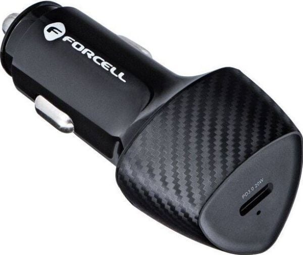 ForCell CARBON autolaturi tyyppi C 3.0 PD20W CC50-1C musta (Yhteensä 20W)