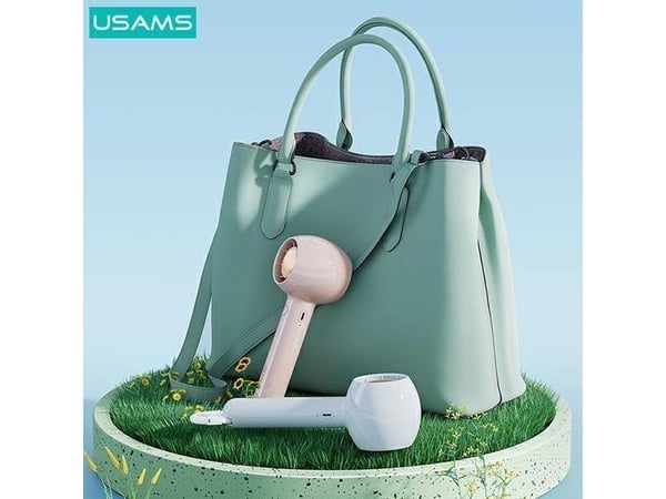 USAMS håndholdt mini-vifte Candy Series 1200mAh hvit (US-ZB251)