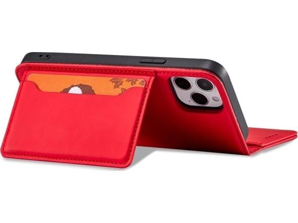 Magnetkortetui til iPhone 12 Pro - lommebok-/kortlommeholder - rød