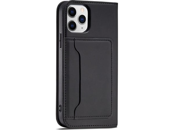 Magnetkortetui til iPhone 12 Pro Max – etui med kortlomme, kortholder, sort