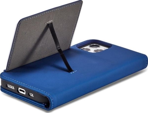Magnetkortdeksel til iPhone 12 Pro Max - kortetui/kortholder blå