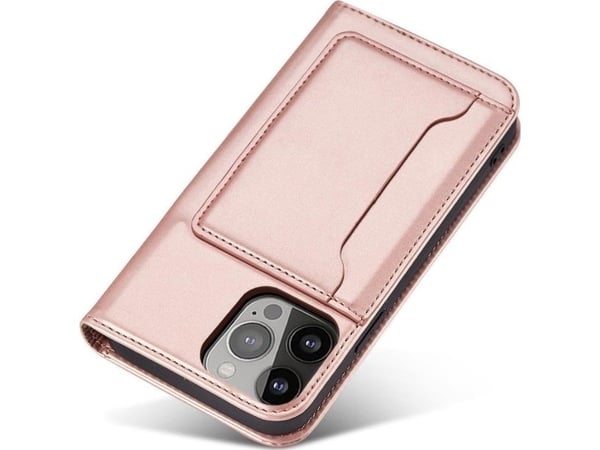 Magnetkortfodral till iPhone 13 Pro - rosa