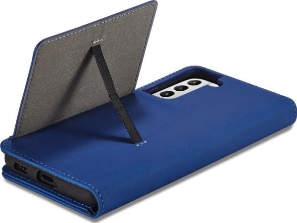 Magnetiskt korthölje för Samsung Galaxy S22 + (S22 Plus) – Pouch Wallet – Blå