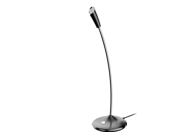 Platinet kontor/hemmamikrofon Jack 3,5 mm svart (45576)