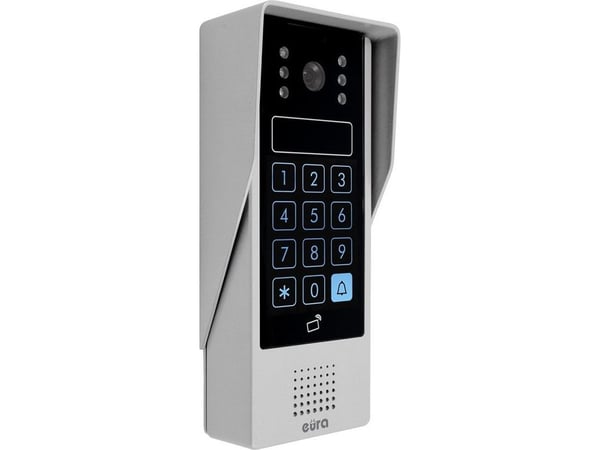 Eura videodørtelefon EURA VDP-90A3 DELTA+ hvit 7", full HD, WiFi, 2 innganger, kodeskriver, nærhetssensor RFID, AHD, Tuya