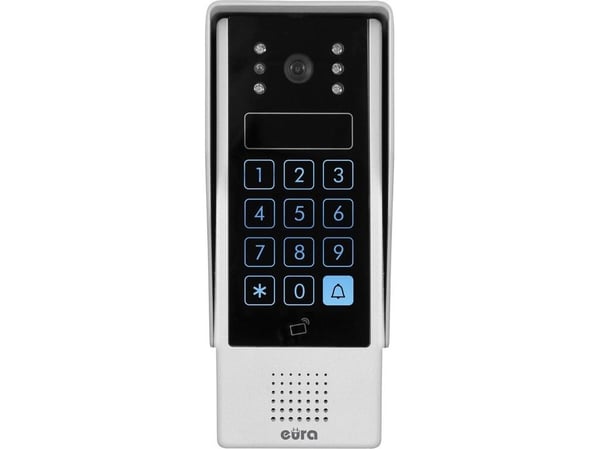Eura videodørtelefon EURA VDP-90A3 DELTA+ hvit 7", full HD, WiFi, 2 innganger, kodeskriver, nærhetssensor RFID, AHD, Tuya