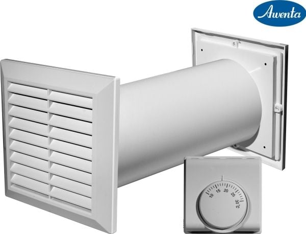 AWENTA ventilasjonspakke CM100 Cosy Move 4-i-1 med termostat hvit