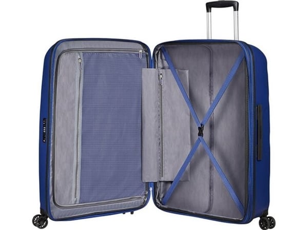 American Tourister BON AIR DLX, Tralle, Hard overflate, Marineblå, Midnight Navy, Stor, Polypropylen (PP)