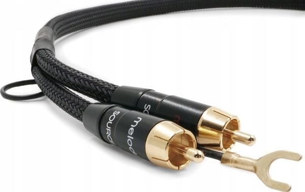 Gramofon Melodika Melodika MDPHD10 Purple Rain Black Edition Kabel 2xRCA PHONO do gramofonu til żyłą uziemiającą - 1m