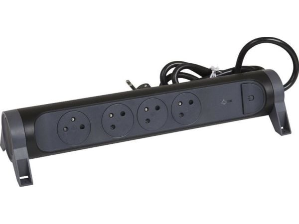 Skyddande förlängningskabel 4x2PZ 1.5m svart