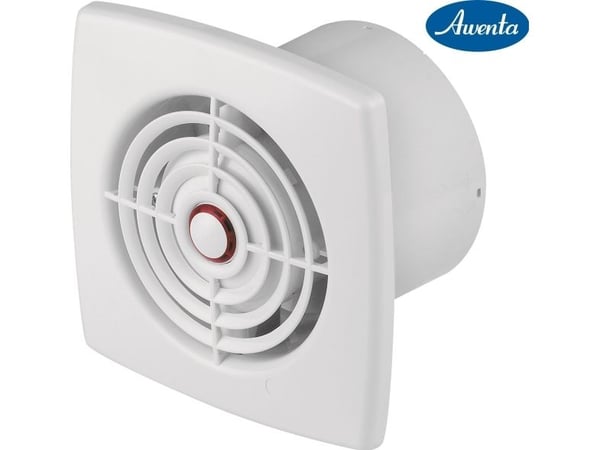 Awenta badrumsfläkt Retis 90 m³/h 14 W 230 V med fuktgivare och timer vit Awenta WR100H