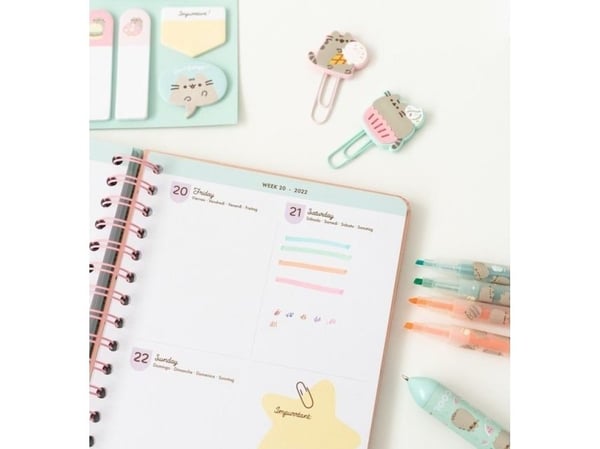 Pusheen skrivesaker-/skolesett fra Foodie-serien (13 deler)