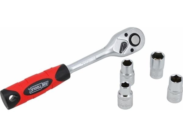 AWTools skralle 1/2" TPR-håndtak 72Z