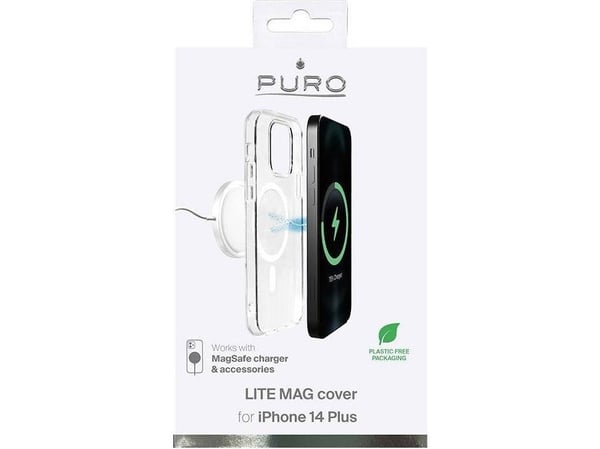 Puro Litemag for iPhone 14 Plus MagSafe gjennomsiktig