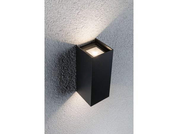 Paulmann Flame, Vegglys, Antrasitt, Aluminium, IP44, Fasade, I