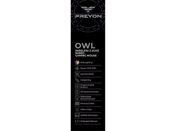 PREYON Owl Wireless Gaming mouse