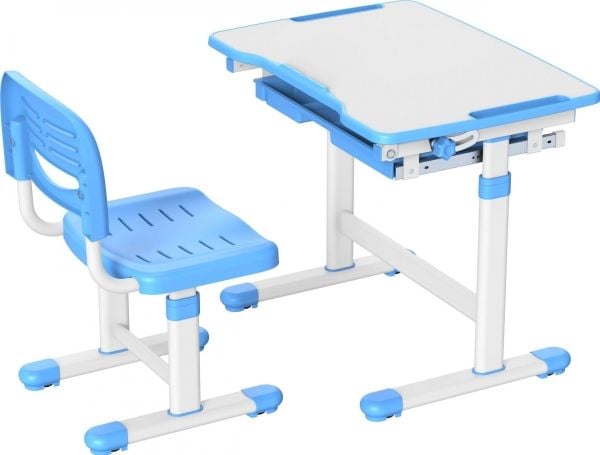 Mozos skrivbord/barnstol med justering (DC-SET-BLUE)