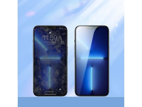 Joyroom Knight 2,5D TG herdet glass til iPhone 14 Plus - fullskjerm med ramme - Transparent (JR-H03)