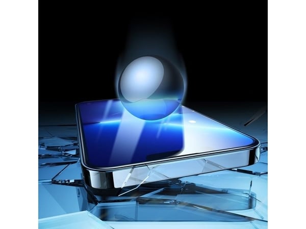 Joyroom Knight 2,5D TG herdet glass til iPhone 14 Plus - fullskjerm med ramme - Transparent (JR-H03)
