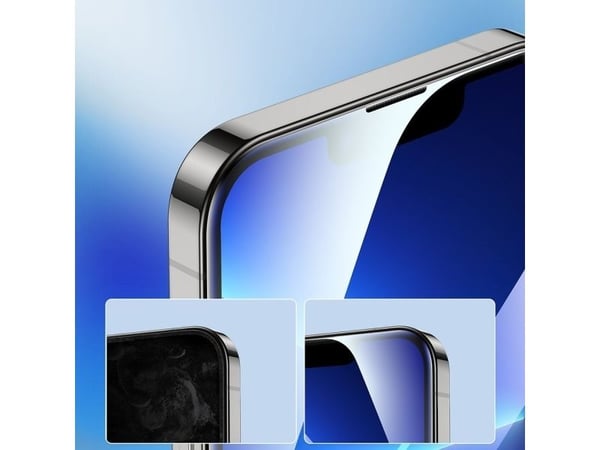 Joyroom Knight 2,5D TG herdet glass til iPhone 14 Plus - fullskjerm med ramme - Transparent (JR-H03)