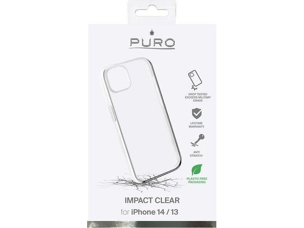 PURO IPC1461IMPCLTR, Etui, Apple, iPhone 14, iPhone 13, 15,5 cm (6.1"), Gjennomsiktig