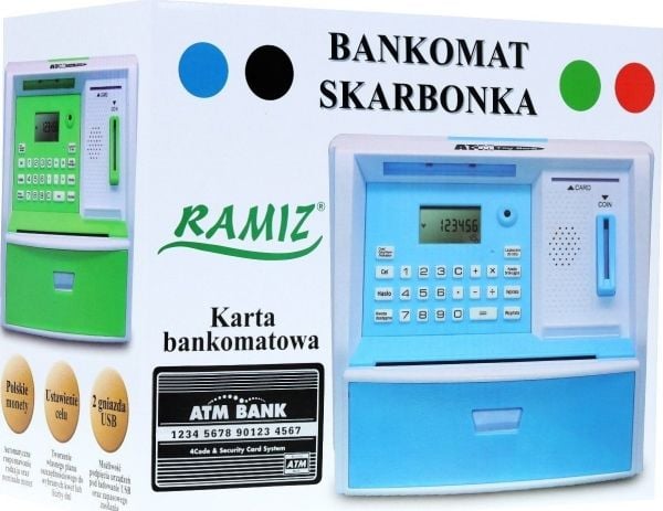 Ramiz BANKOMAT - sparebøsse med polsk pålydende