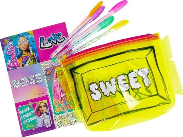 RMS Barbie Extra kynäkotelo, jossa välineet + tarrat